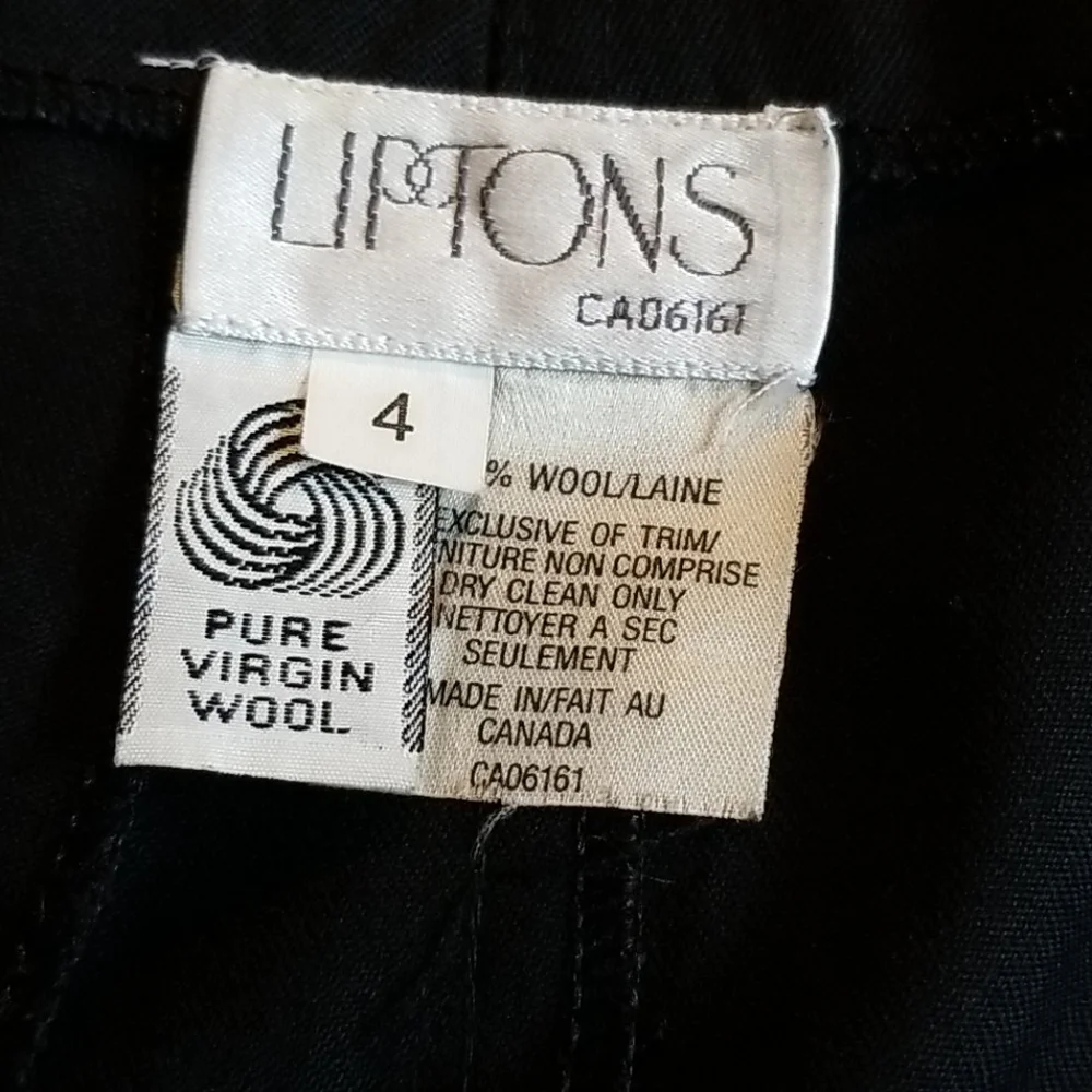 Vintage Liptons Pure virgin Wool Paperbag Wrap Skirt - Picture 5 of 5
